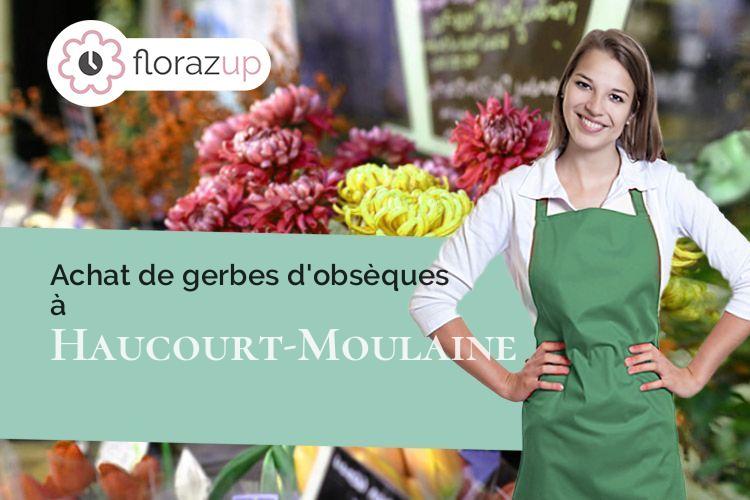 couronnes florales pour des obsèques à Haucourt-Moulaine (Meurthe-et-Moselle/54860)