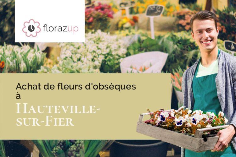 bouquets de fleurs pour un deuil à Hauteville-sur-Fier (Haute-Savoie/74150)
