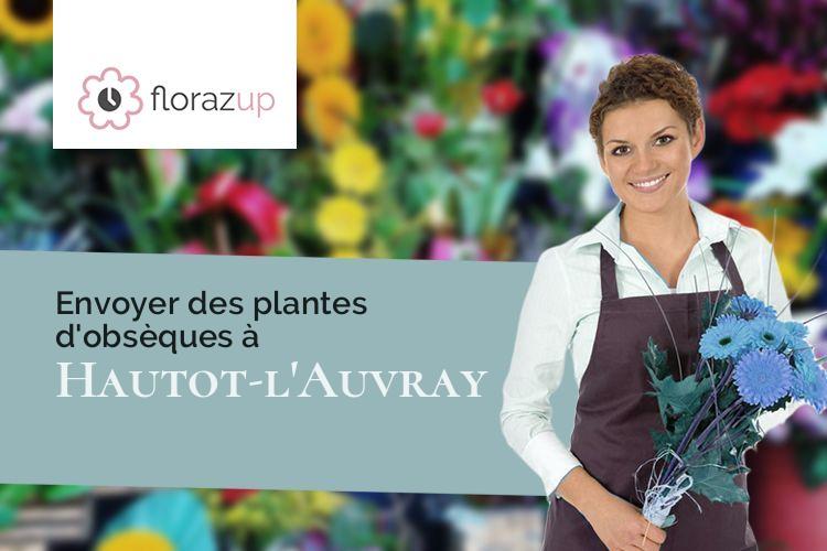 fleurs deuil pour un enterrement à Hautot-l'Auvray (Seine-Maritime/76450)
