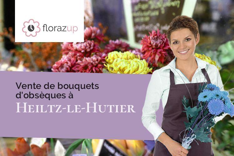 couronnes de fleurs pour des funérailles à Heiltz-le-Hutier (Marne/51300)