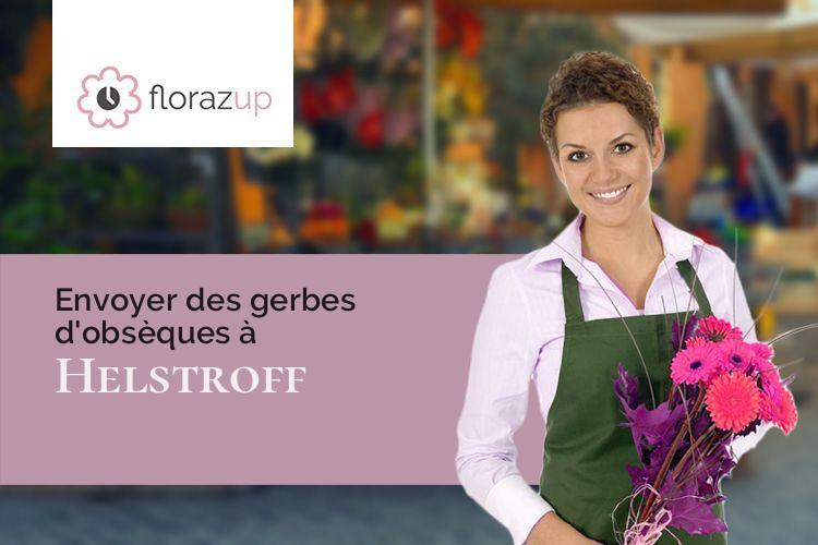 gerbes de fleurs pour un deuil à Helstroff (Moselle/57220)