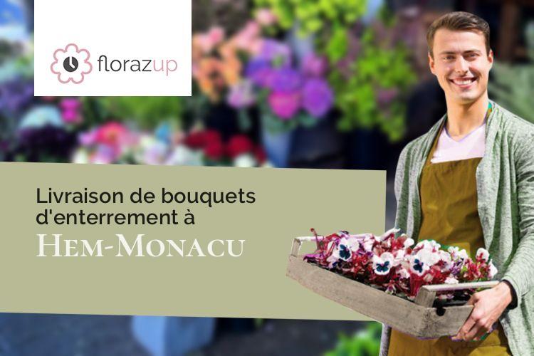 créations florales pour un décès à Hem-Monacu (Somme/80360)