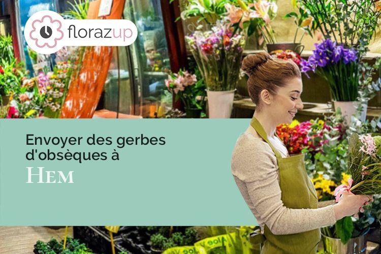 coeur de fleurs pour des funérailles à Hem (Nord/59510)