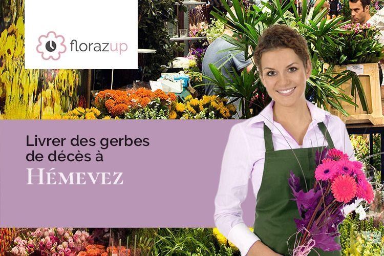 couronnes florales pour un décès à Hémevez (Manche/50700)