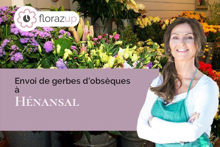 créations de fleurs pour des obsèques à Hénansal (Côtes-d'Armor/22400)