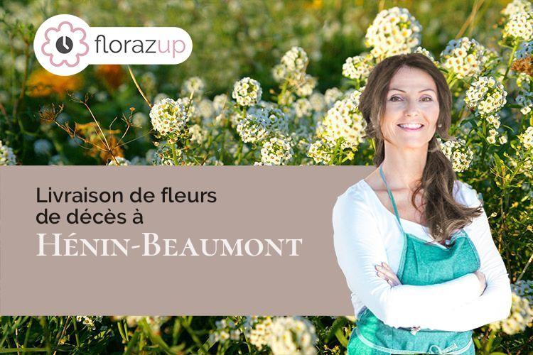 couronnes de fleurs pour des obsèques à Hénin-Beaumont (Pas-de-Calais/62110)