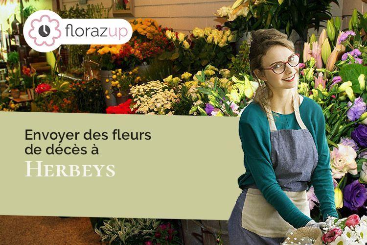 bouquets de fleurs pour des obsèques à Herbeys (Isère/38320)