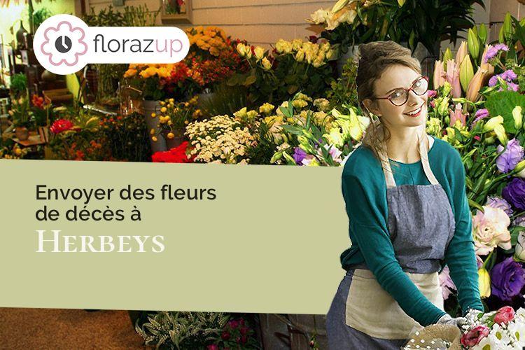 bouquets de fleurs pour des obsèques à Herbeys (Isère/38320)