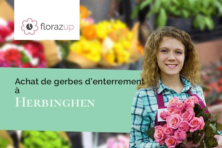 compositions de fleurs pour des obsèques à Herbinghen (Pas-de-Calais/62850)