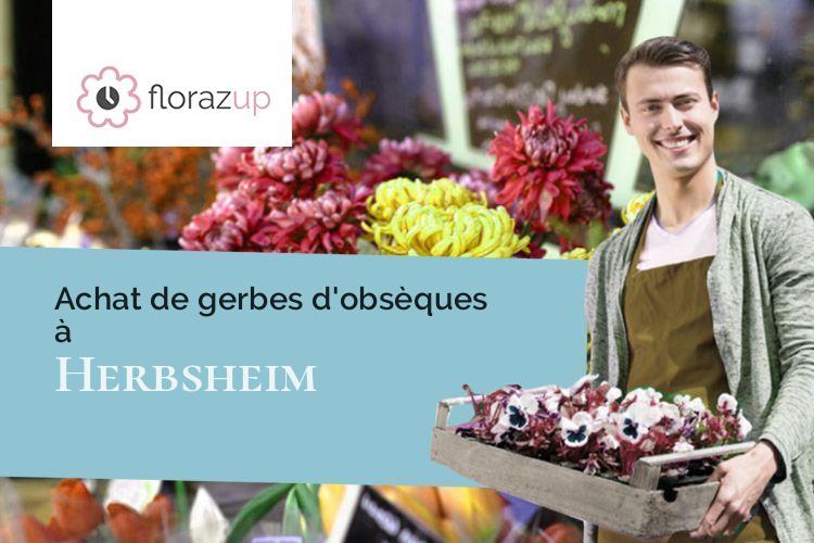 compositions florales pour un décès à Herbsheim (Bas-Rhin/67230)