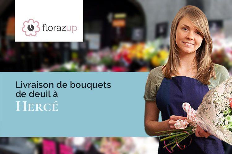 couronnes florales pour un enterrement à Hercé (Mayenne/53120)