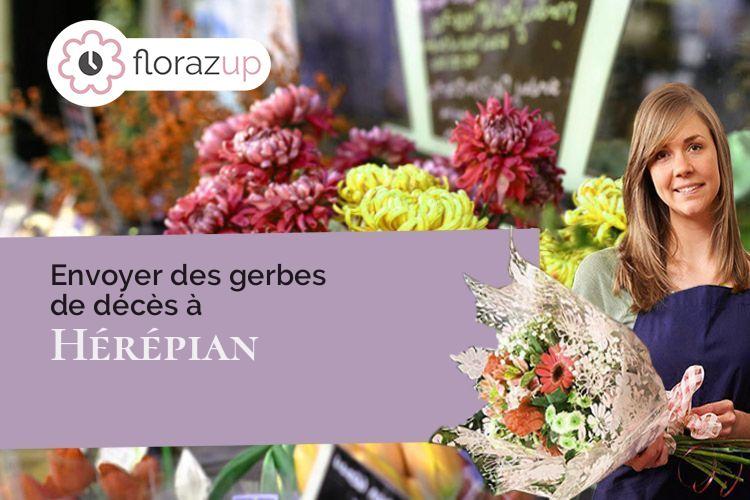 compositions florales pour un deuil à Hérépian (Hérault/34600)