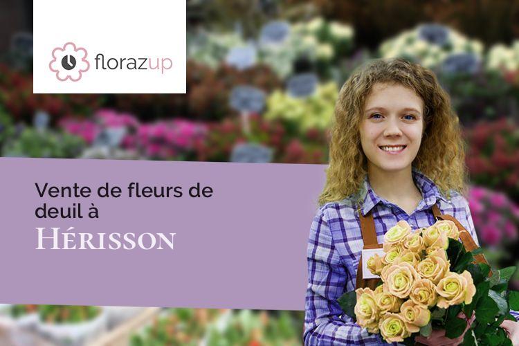 compositions florales pour des funérailles à Hérisson (Allier/03190)