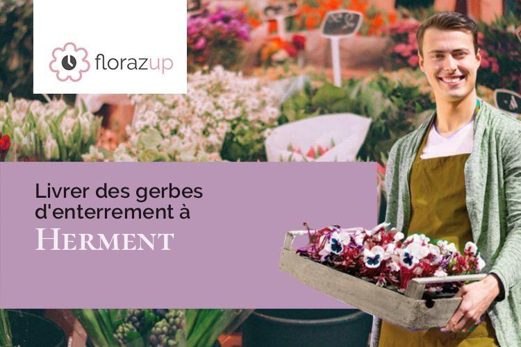 coeurs de fleurs pour un deuil à Herment (Puy-de-Dôme/63470)
