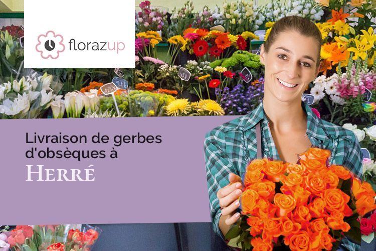 compositions de fleurs pour un enterrement à Herré (Landes/40310)