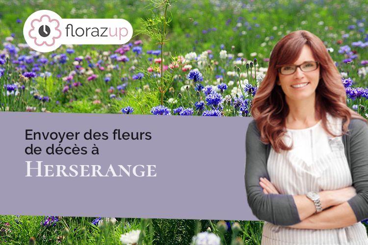 coeur de fleurs pour un deuil à Herserange (Meurthe-et-Moselle/54440)