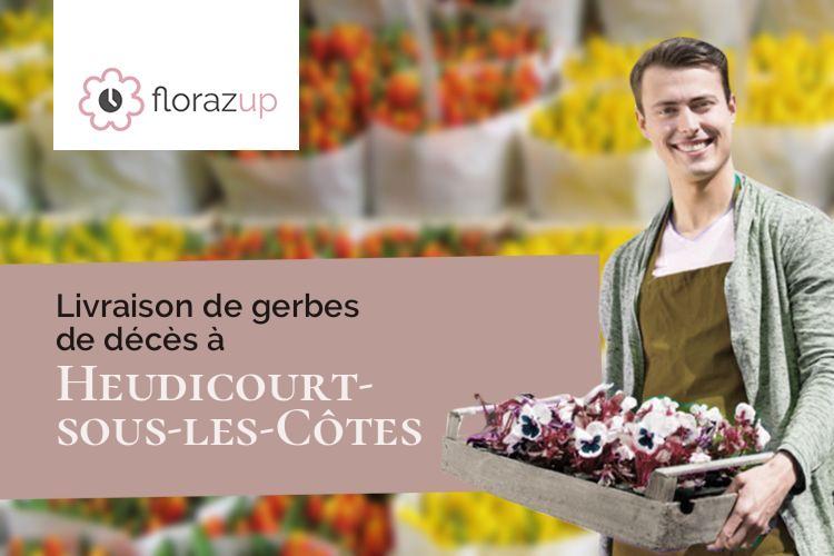 compositions florales pour un enterrement à Heudicourt-sous-les-Côtes (Meuse/55210)