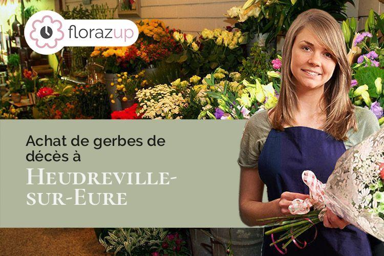 coeur de fleurs pour un deuil à Heudreville-sur-Eure (Eure/27400)