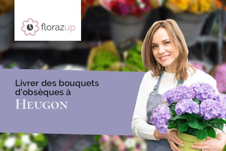 créations florales pour un deuil à Heugon (Orne/61470)