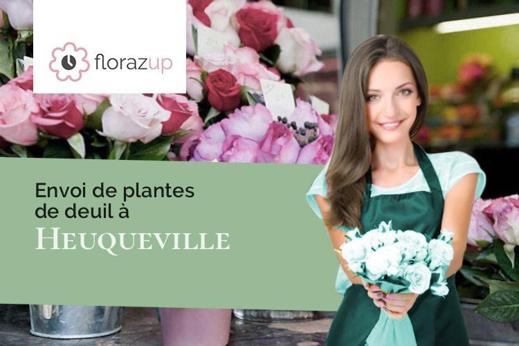 compositions florales pour des funérailles à Heuqueville (Seine-Maritime/76280)