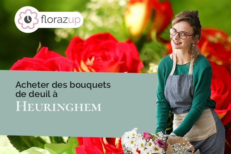 bouquets de fleurs pour un deuil à Heuringhem (Pas-de-Calais/62575)