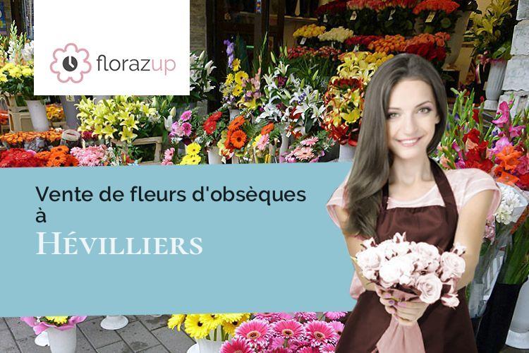 créations florales pour un deuil à Hévilliers (Meuse/55290)
