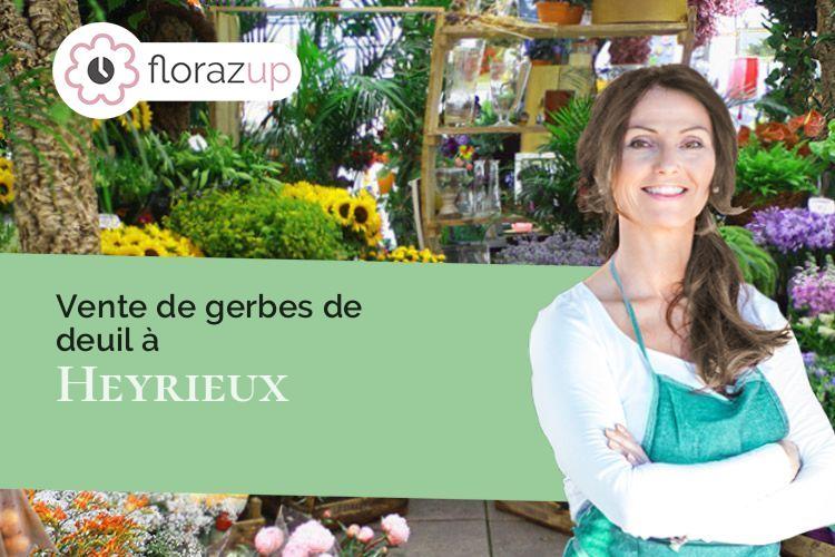 croix de fleurs pour un décès à Heyrieux (Isère/38540)