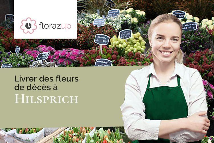 compositions florales pour des funérailles à Hilsprich (Moselle/57510)