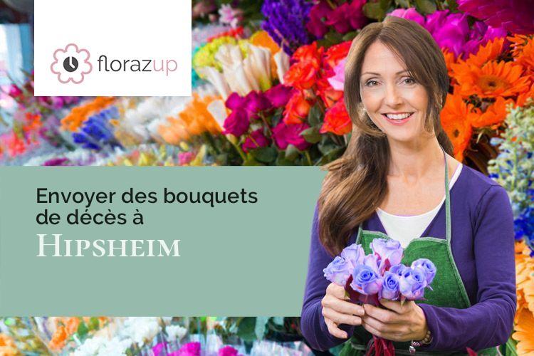 créations de fleurs pour un décès à Hipsheim (Bas-Rhin/67150)