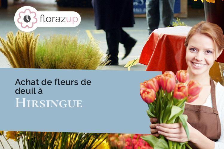 compositions florales pour un enterrement à Hirsingue (Haut-Rhin/68560)