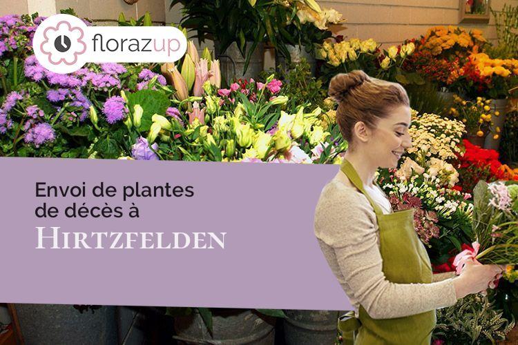 croix de fleurs pour une crémation à Hirtzfelden (Haut-Rhin/68740)