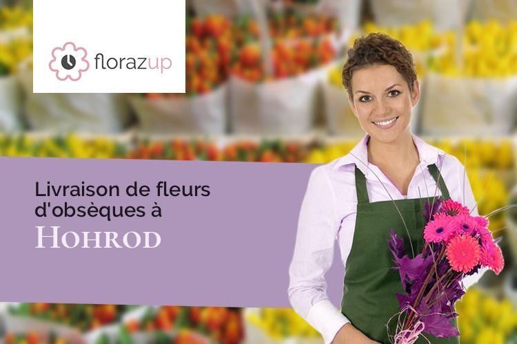 coeurs de fleurs pour un deuil à Hohrod (Haut-Rhin/68140)