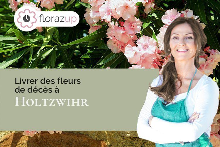 compositions de fleurs pour des obsèques à Holtzwihr (Haut-Rhin/68320)