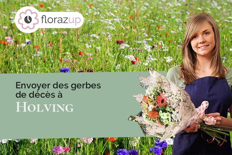 compositions florales pour un enterrement à Holving (Moselle/57510)
