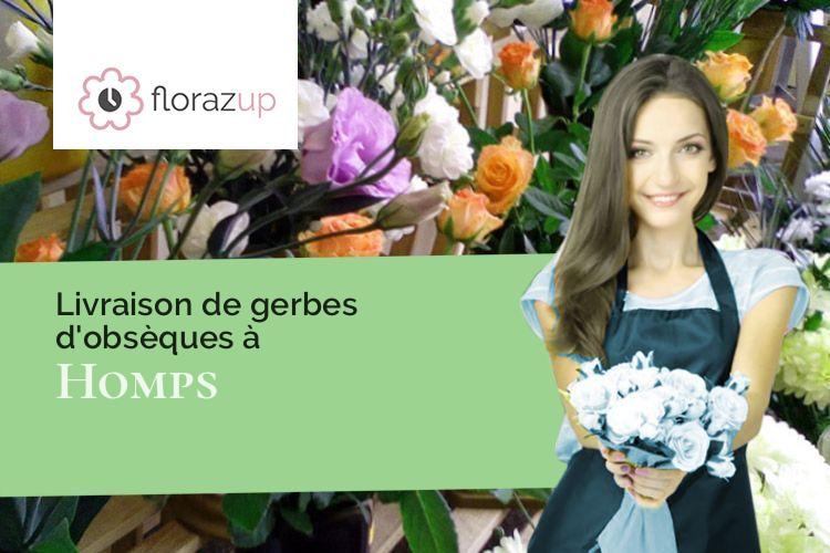 compositions de fleurs pour un enterrement à Homps (Aude/11200)