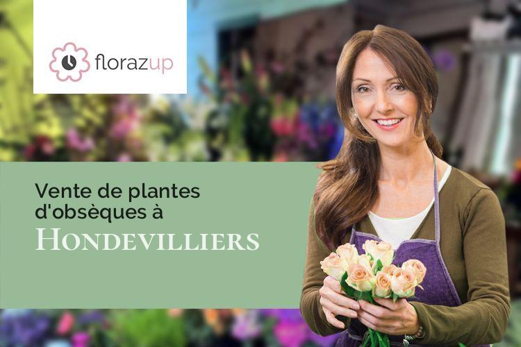 gerbes de fleurs pour des funérailles à Hondevilliers (Seine-et-Marne/77510)