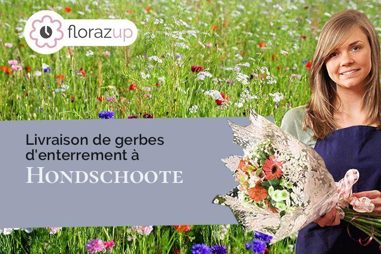 coeur de fleurs pour un décès à Hondschoote (Nord/59122)