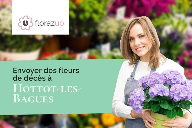 gerbes de fleurs pour un décès à Hottot-les-Bagues (Calvados/14250)