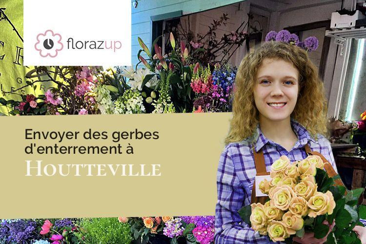 créations florales pour des funérailles à Houtteville (Manche/50250)