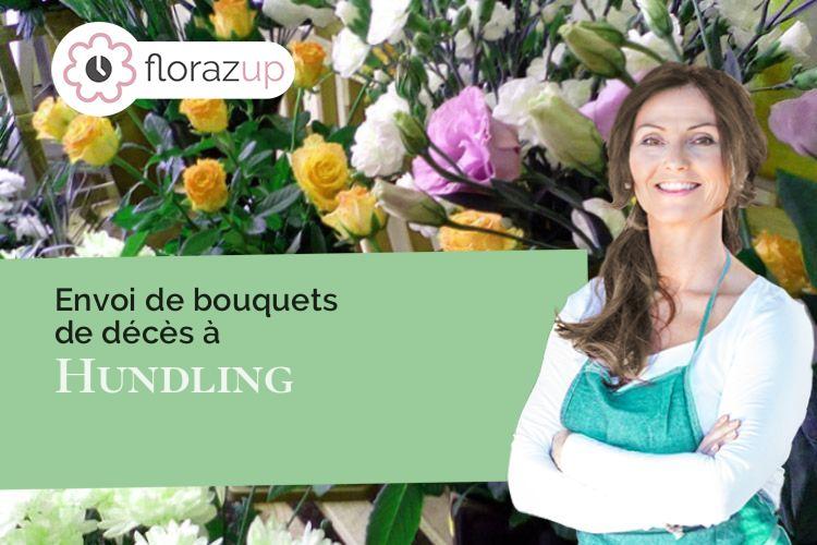 compositions florales pour une crémation à Hundling (Moselle/57990)