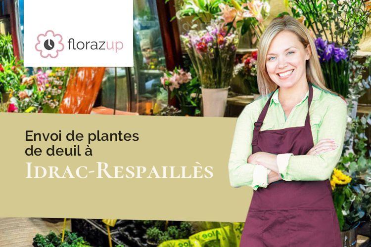 fleurs deuil pour un enterrement à Idrac-Respaillès (Gers/32300)