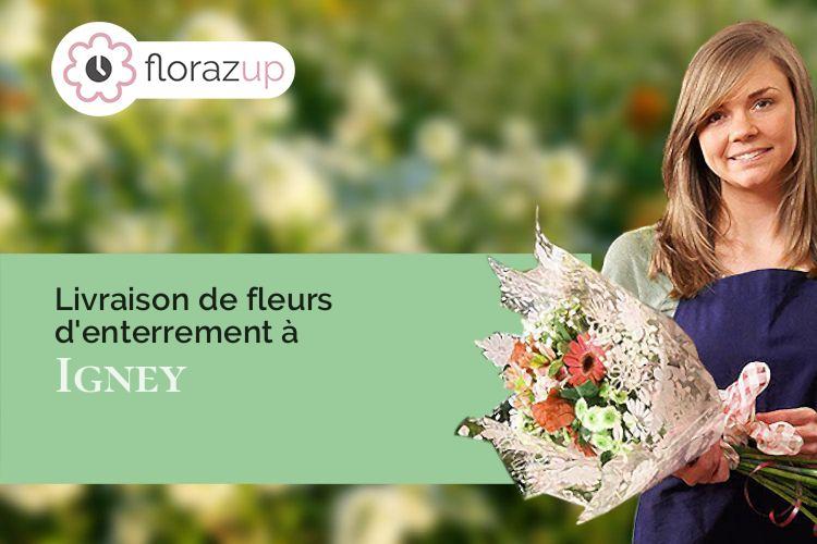 fleurs deuil pour une crémation à Igney (Vosges/88150)