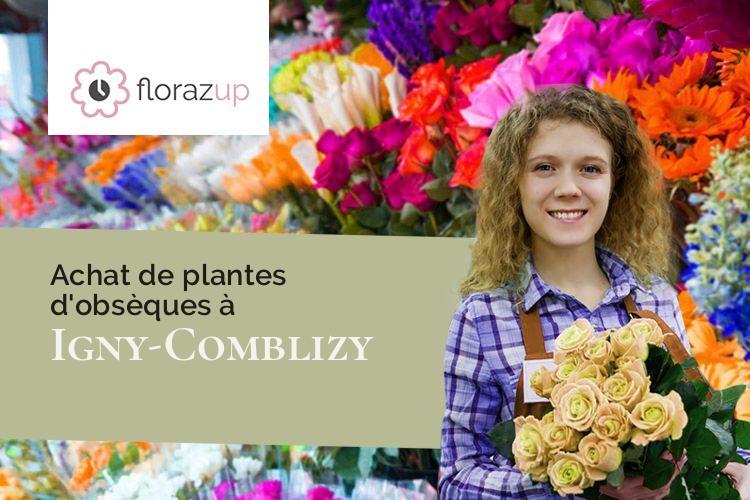 créations de fleurs pour un décès à Igny-Comblizy (Marne/51700)