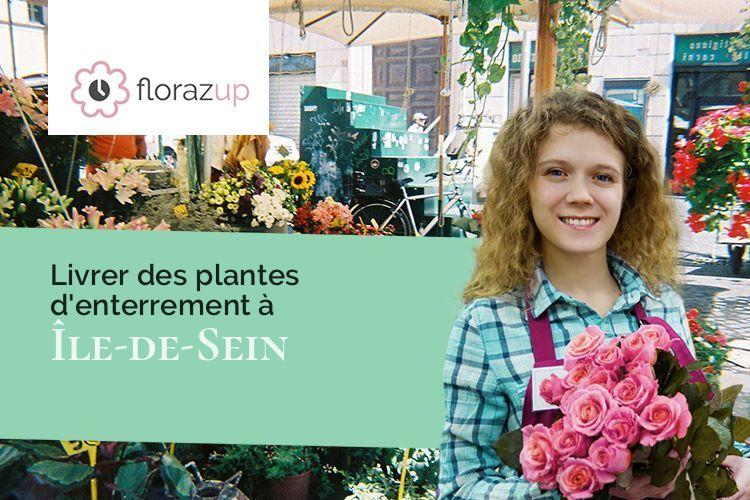 gerbes de fleurs pour des funérailles à Île-de-Sein (Finistère/29990)