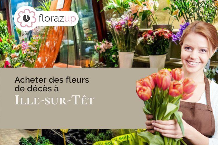 coeur de fleurs pour des funérailles à Ille-sur-Têt (Pyrénées-Orientales/66130)