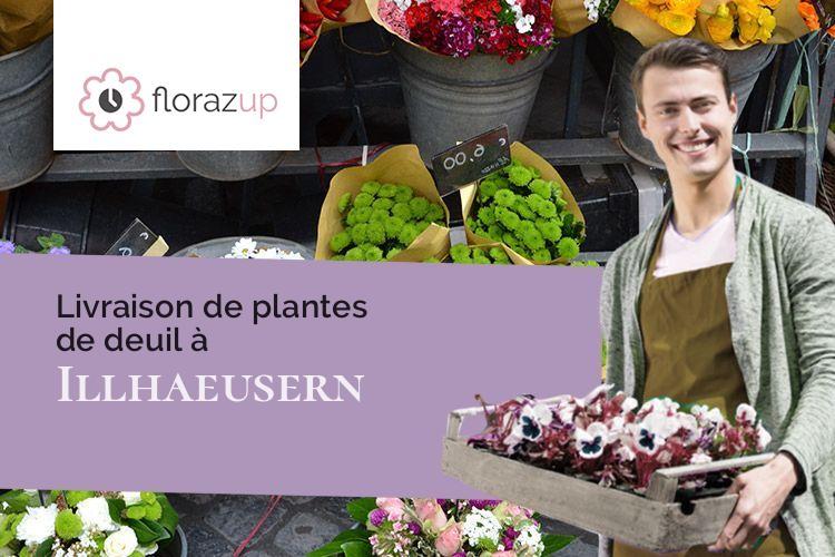 créations florales pour un décès à Illhaeusern (Haut-Rhin/68970)