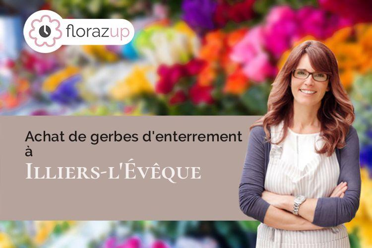 croix de fleurs pour une crémation à Illiers-l'Évêque (Eure/27770)