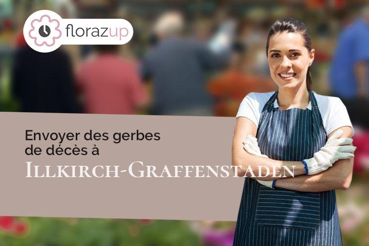 créations florales pour des funérailles à Illkirch-Graffenstaden (Bas-Rhin/67400)