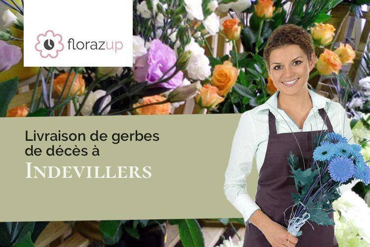 créations florales pour un enterrement à Indevillers (Doubs/25470)