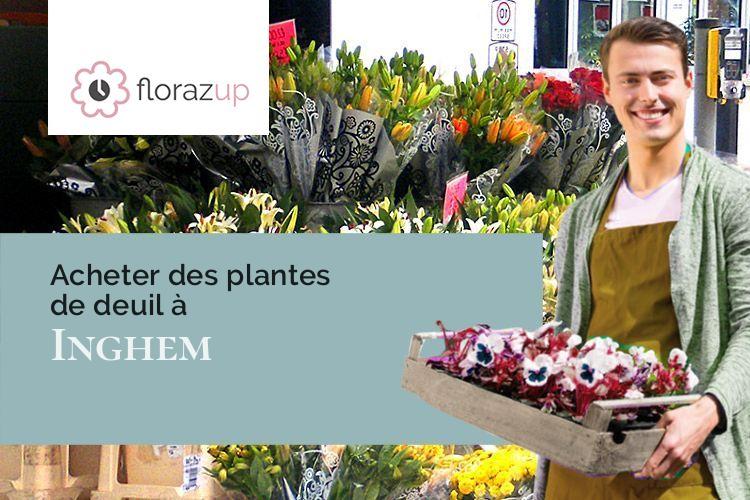 compositions de fleurs pour des funérailles à Inghem (Pas-de-Calais/62129)